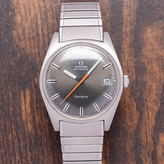 1968 Omega Geneve Auto Date on Omega Fixo 34mm 166.041