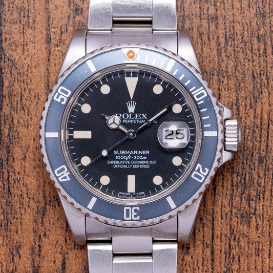 1984 Rolex Submariner Date 16800 Matte Dial Box & Papers