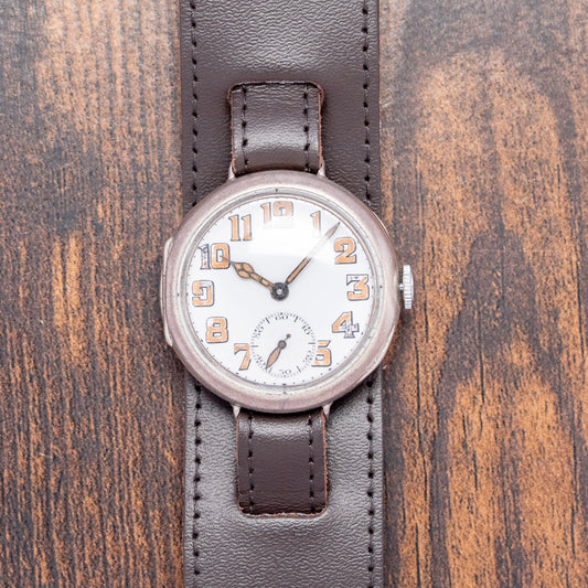 1917 Tavannes Cal. 330 .925 Sterling Silver Trench Watch 34mm