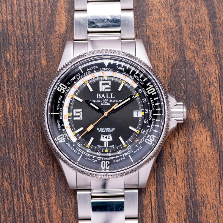 2025 BALL Engineer Master II Diver Worldtime Black 42mm