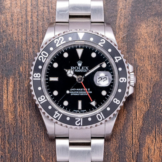 2000 Rolex GMT-Master II Black Bezel 40mm 16710