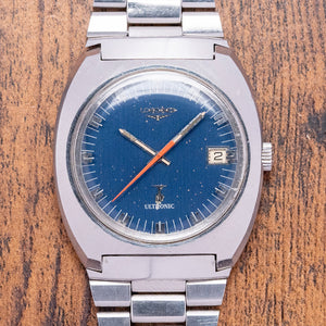 1974 Longines Ultronic Blue on Bracelet 41mm with Box 8477-4