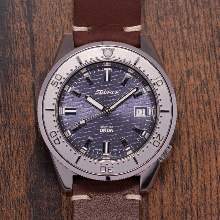 2023 Squale 1521 Onda Blue on Leather 1521ODG.PS