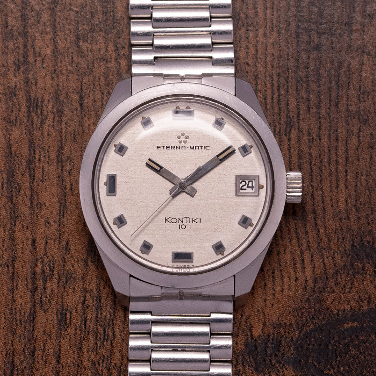 1970s Eterna-Matic Kontiki 10 Auto on NSA Stretch Bracelet