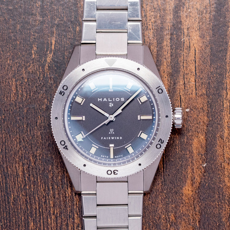 2020s Halios Fairwind Slate Grey Steel Bezel Auto 39mm