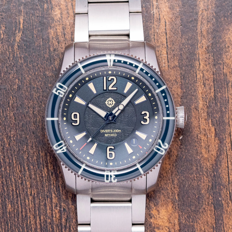 2023 HELM Miyako Blue Automatic Diver 41mm on Bracelet