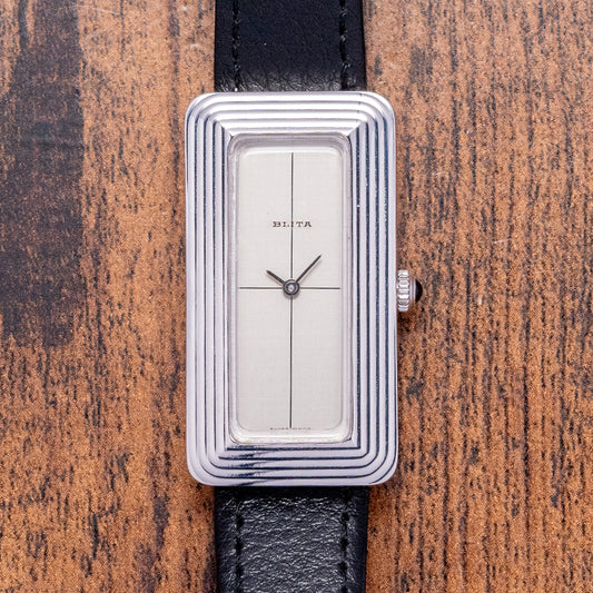 1970s Near New Old Stock Blita White "Cristallor" Mechanical