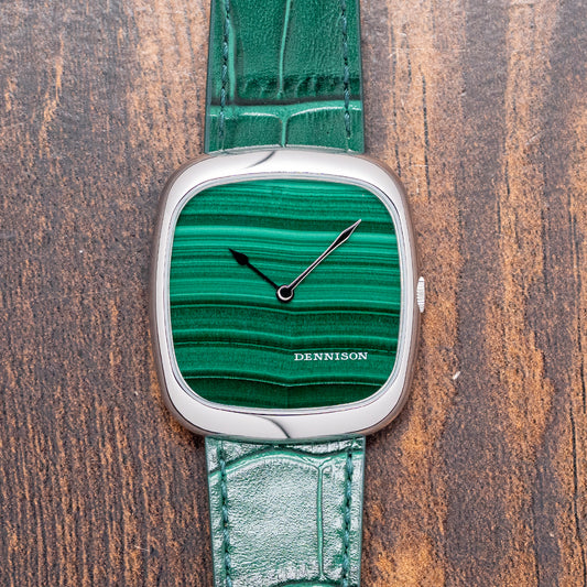 2024 Dennison Natural Malachite Steel Quartz 34mm
