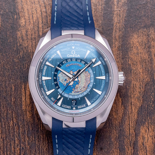 2024 Omega Aqua Terra 150M GMT Worldtimer 43mm 220.12.43.22.03.001
