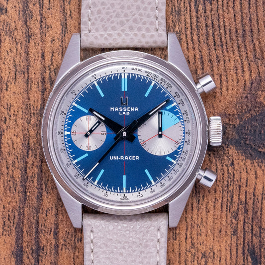 2022 Massena LAB Uni-Racer 'Cruise' Blue Dial 39mm