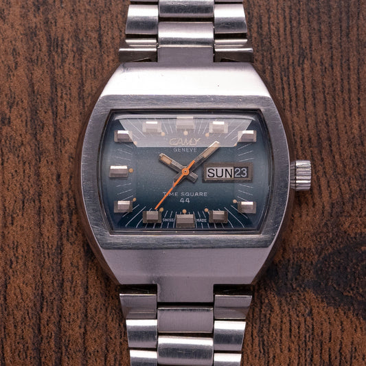 1970s CAMY Geneve Time Square 44 Automatic ETA 2789