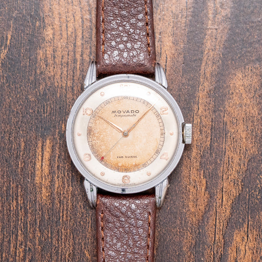 1950s Movado Tempomatic Claw Lugs Bumper Automatic 34mm