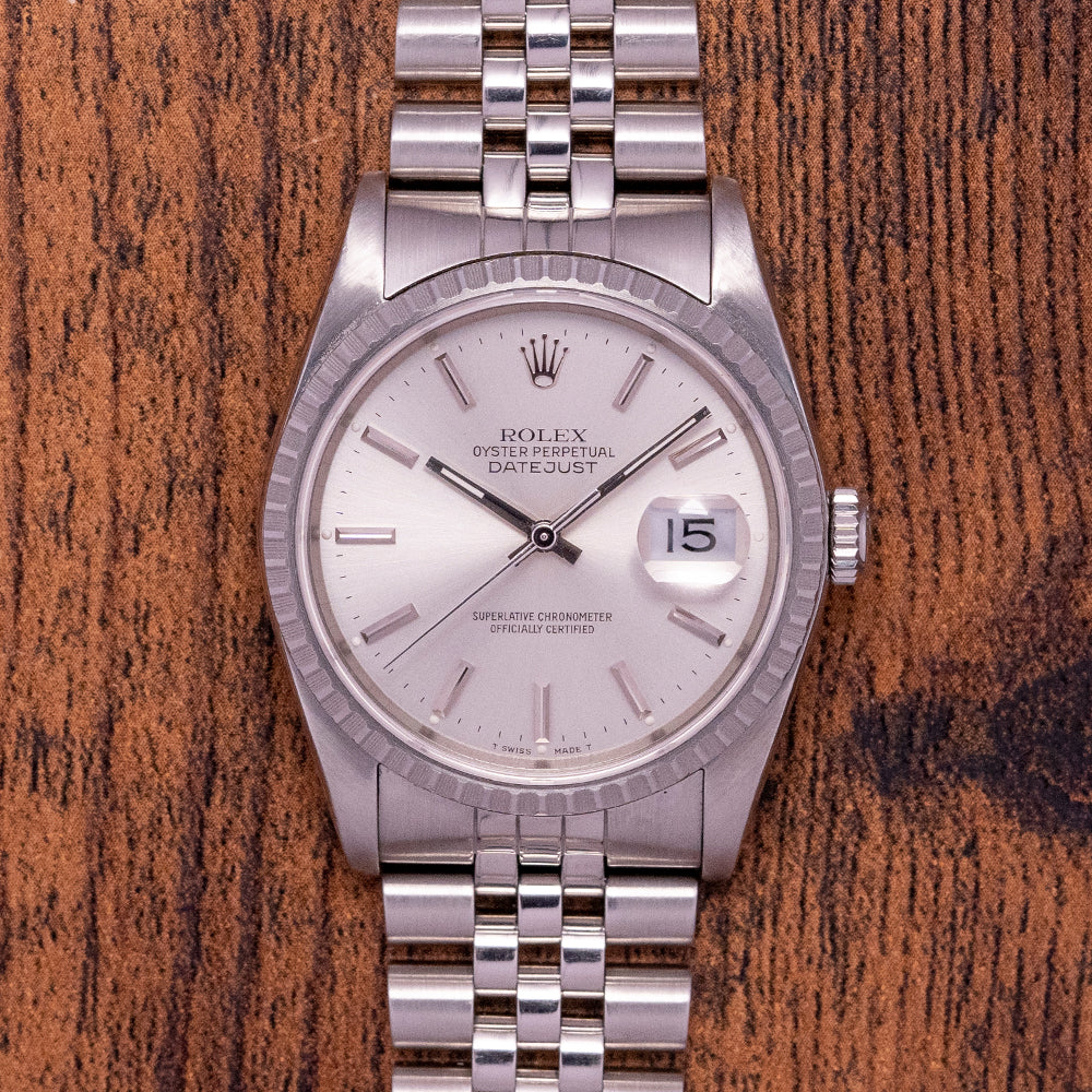 1990 Rolex Datejust 36mm on Jubilee 16220 Box & Papers