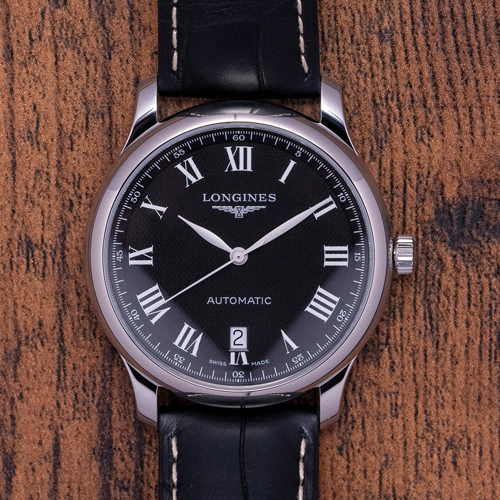 Longines best sale master black