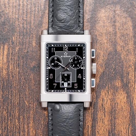 2000s Eterna Classic Chronograph 'Tank' 28.5x43.5mm