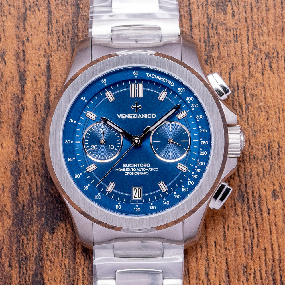 Unworn 2023 Venezianico Bucintoro 41mm Blue Chrono