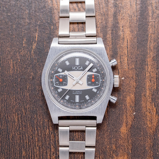 1960s HOGA/Vulcain "Surfboard" Chronograph Valjoux 7733 35.5mm