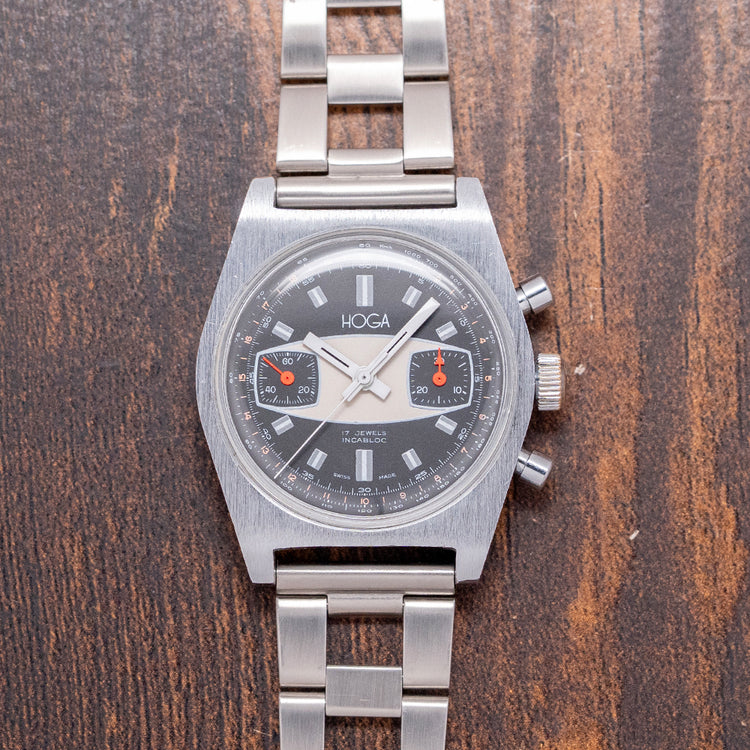1960s HOGA/Vulcain "Surfboard" Chronograph Valjoux 7733 35.5mm