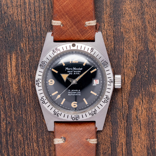 1960s Marc Nicolet Skin Diver Date Automatic ETA 2472 36mm