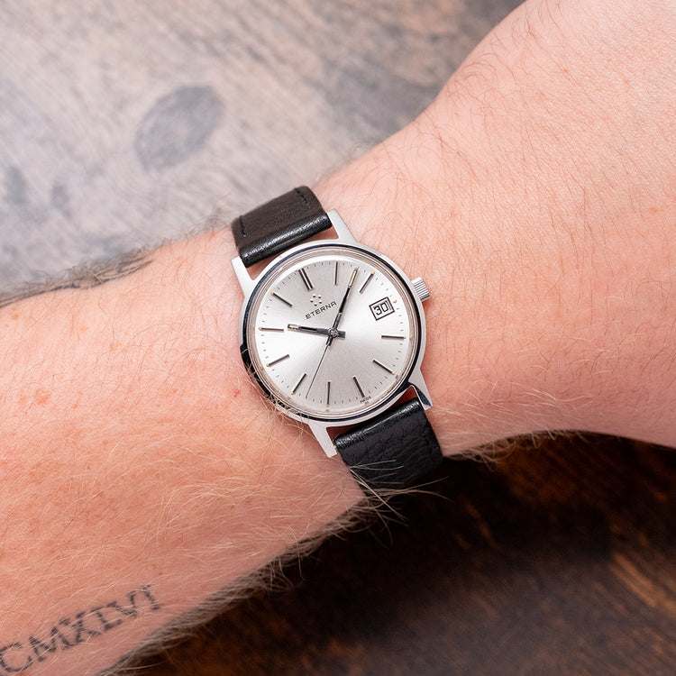 1977 Eterna Date Manually Wound Presentation Watch 35mm