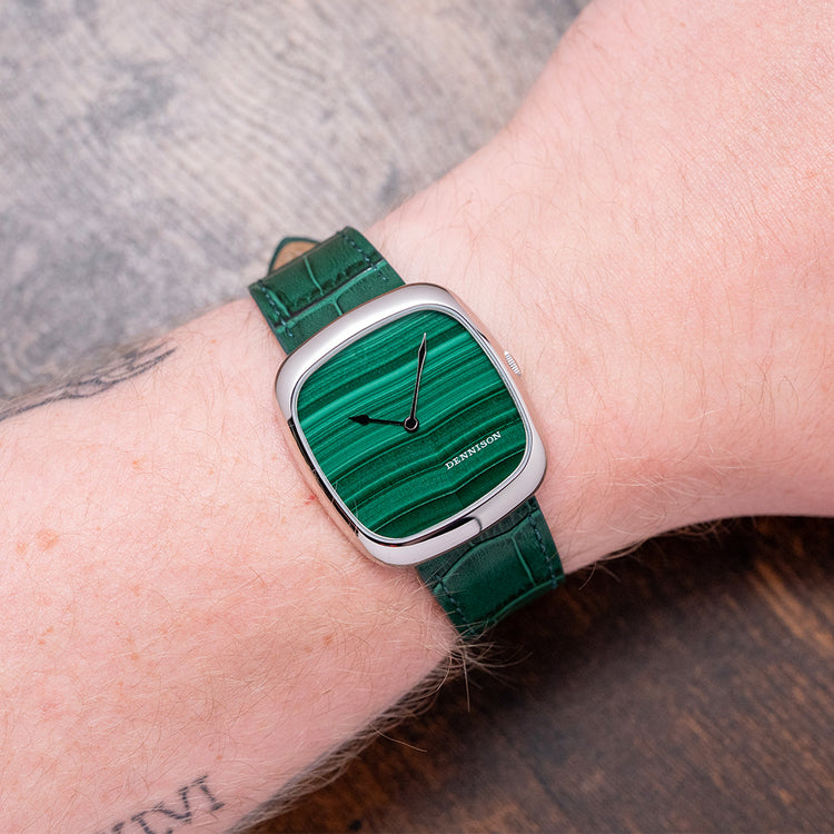 2024 Dennison Natural Malachite Steel Quartz 34mm