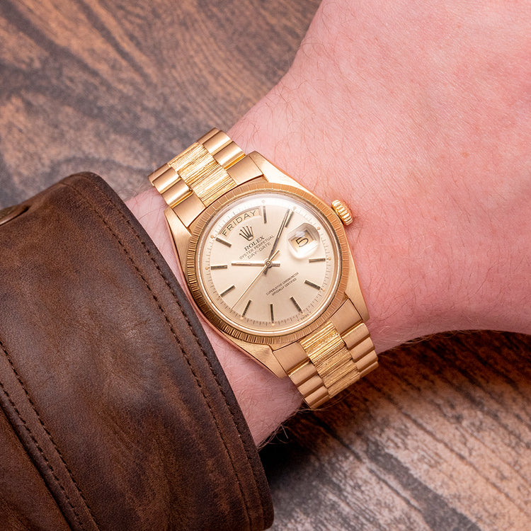 1973 Rolex Oyster Perpetual Day Date 1807 Bark with Bracelet