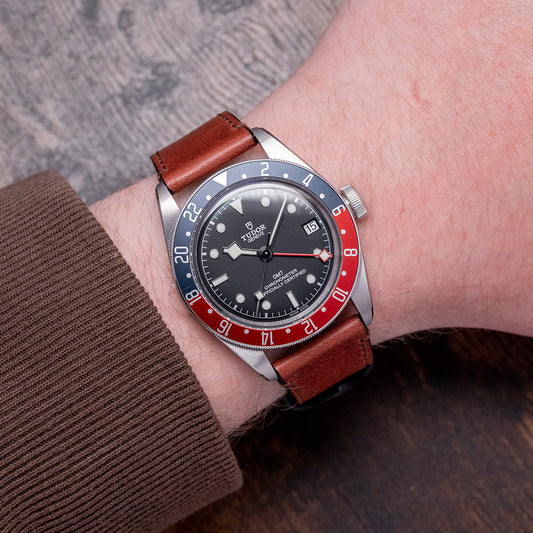 2019 Stickered Tudor Black Bay GMT 41mm on Strap 79830RB