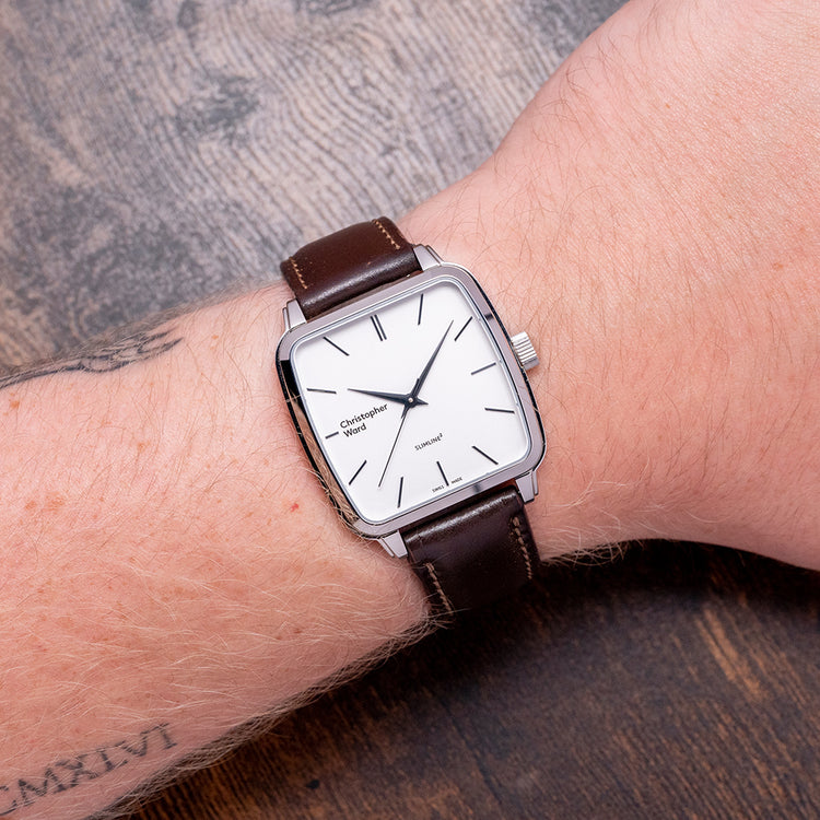 2018 Christopher Ward C5 Malvern Slimline² Square Manual 37mm