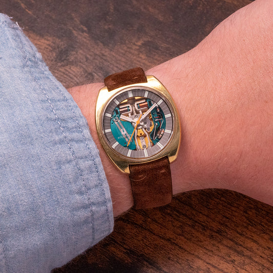 1970 Bulova Accutron Spaceview 214 Gold-Plated 37.5mm