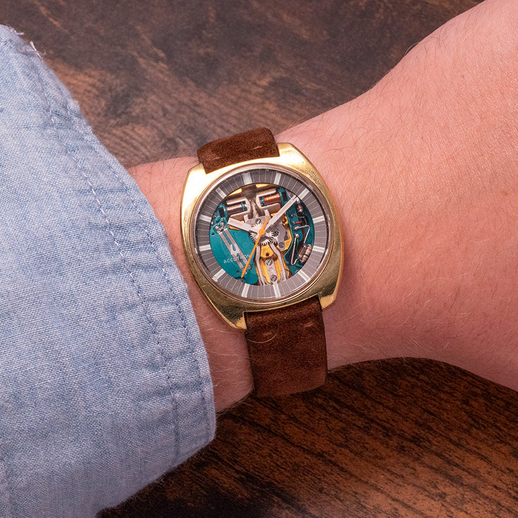 1970 Bulova Accutron Spaceview 214 Gold-Plated 37.5mm