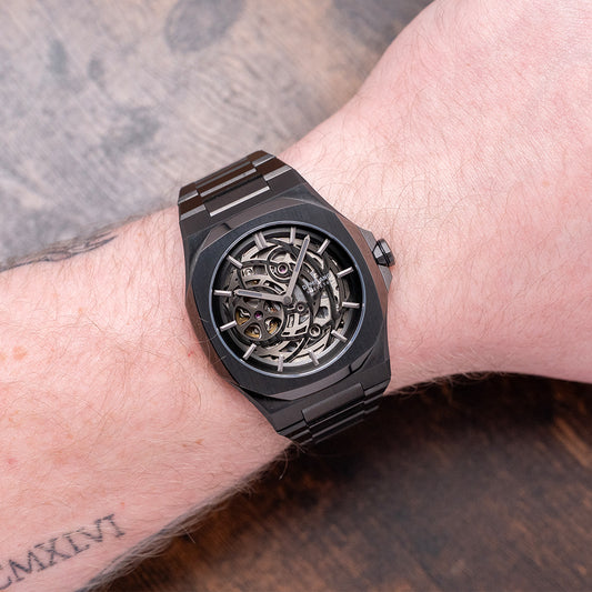 2025 D1 Milano Gun Metal Skeleton Automatic 41.5mm