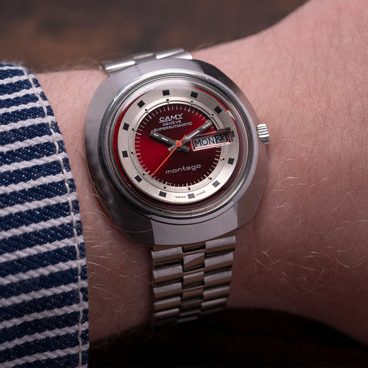 1970s CAMY Superautomatic Montego Red ETA 2789