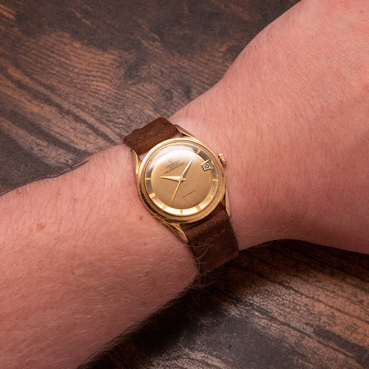 1960s Universal Geneve Polerouter Date Automatic 18ct Yellow Gold