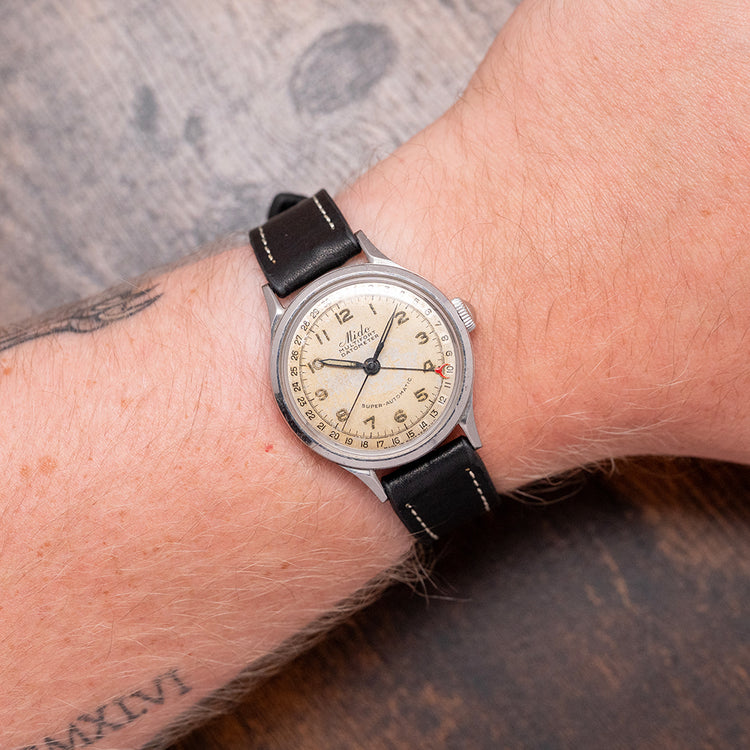 1940s Mido Multifort Datometer Super-Automatic Bumber 33.5mm