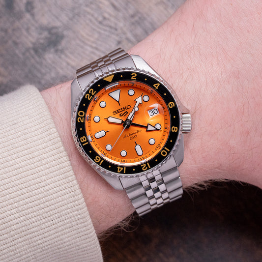 2022 Seiko 5 Sports Orange GMT Automatic SSK005K1