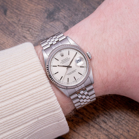 1991 Rolex Datejust 36mm Silver Roman Dial 16234