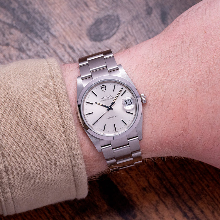 1990 Tudor Prince-Quartz Oysterdate Integrated 84100 Box & Papers