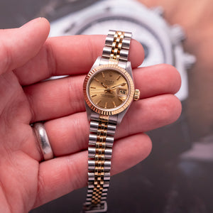 1995 Rolex Lady-Datejust 26mm Steel & Gold 69173 Box & Papers