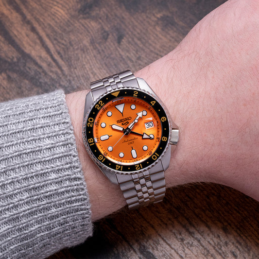 2022 Seiko 5 Sports Orange GMT Automatic SSK005K1