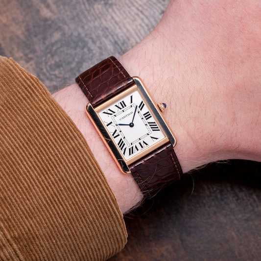 2020 Cartier Tank Solo Large 18ct Rose Gold Quartz 3167 27x34mm