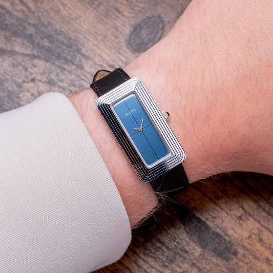 1970s Near New Old Stock Blita Blue "Cristallor" Mechanical