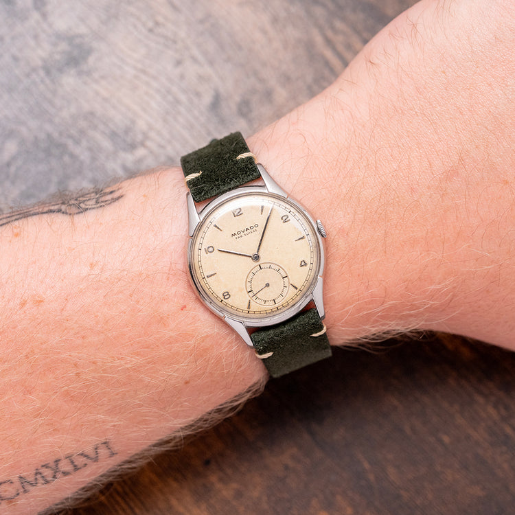 1950s Movado Fab Suisse "Calatrava" Manually Wound 35mm