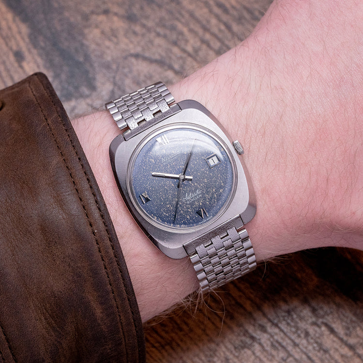 1970s Nivada Antarctic Glacier Automatic on NSA Bracelet