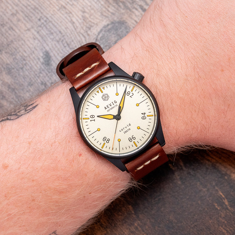 2018 Aevig Corvid Automatik DLC 40mm