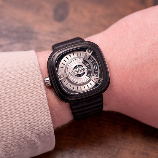 2010s SevenFriday M2/01 "Jump Hour" Black Automatic