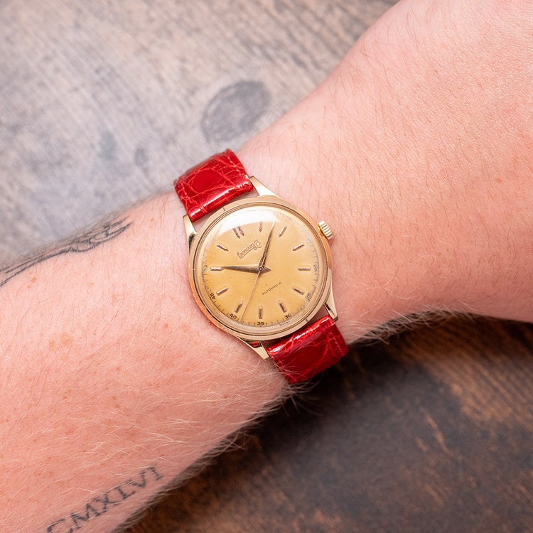 1960s Eberhard & Co Automatic 18ct Yellow Gold with Box 36mm