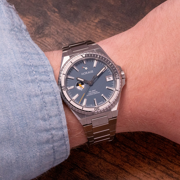 Unworn Horage Supersede Atoll Blue Platinum Micro-Rotor