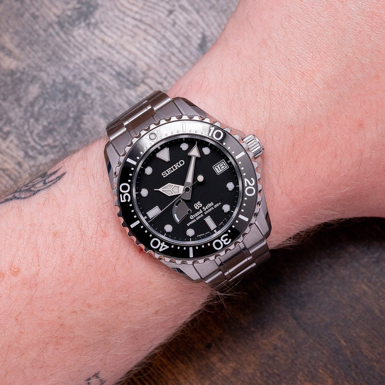 2015 Grand Seiko Spring Drive Diver Black 44mm SBGA029