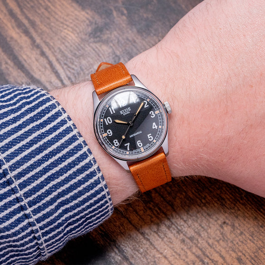 2024 Kuoe Old Smith 90-002 Automatic Black Dial 35mm