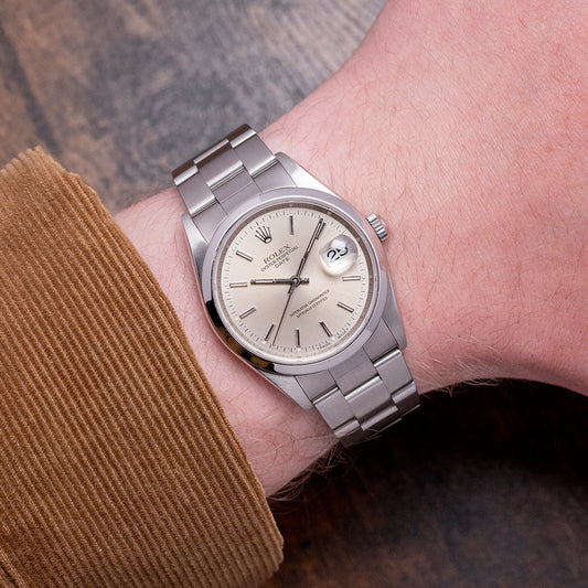 2002 Rolex Oyster Perpetual Date Silver Dial 34mm 15200